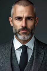 Businessman with beard and suit