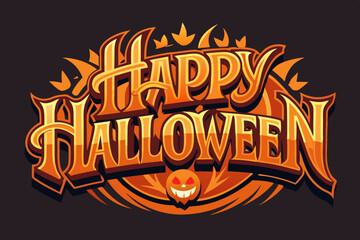 Halloween font logo