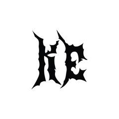 KE monogram logo design letter text name symbol monochrome logotype alphabet character simple logo