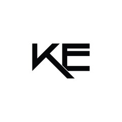 KE monogram logo design letter text name symbol monochrome logotype alphabet character simple logo