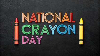 Obraz premium happy crayon day design