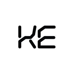 KE monogram logo design letter text name symbol monochrome logotype alphabet character simple logo