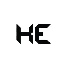 KE monogram logo design letter text name symbol monochrome logotype alphabet character simple logo