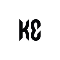 KE monogram logo design letter text name symbol monochrome logotype alphabet character simple logo