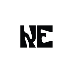 KE monogram logo design letter text name symbol monochrome logotype alphabet character simple logo