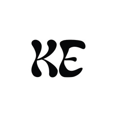 KE monogram logo design letter text name symbol monochrome logotype alphabet character simple logo