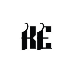 KE monogram logo design letter text name symbol monochrome logotype alphabet character simple logo