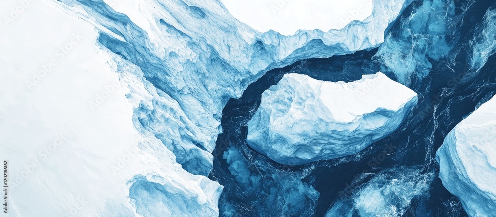 Poster abstract blue and white textured background with fluid shapes and organic forms including copy space
