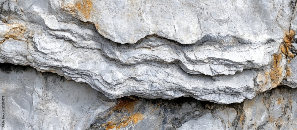 Poster Rock Surface Texture with Layered Strata Displaying Natural Patterns and Colors Copy Space