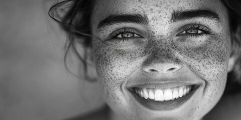 Woman with freckles