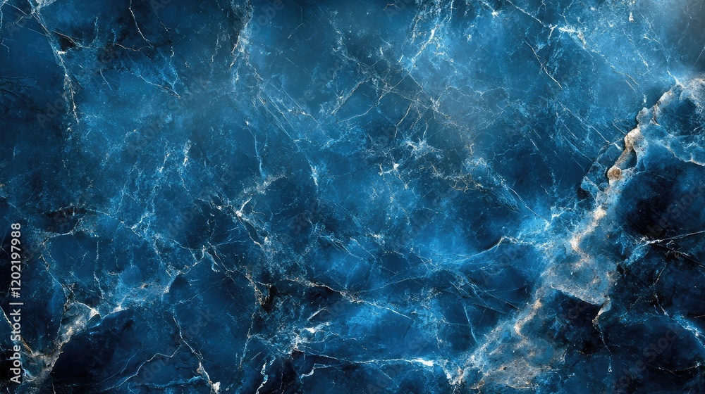 Aufkleber Abstract blue marble texture background with intricate veining and patterns suitable for various design applications Copy Space