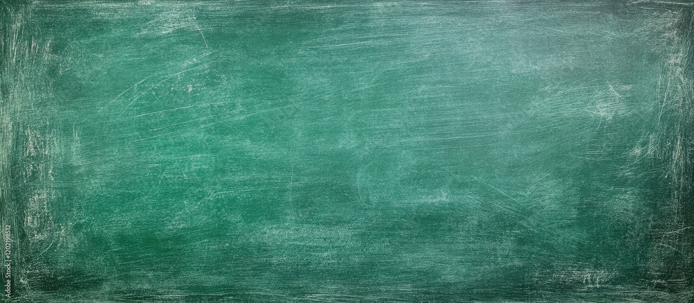 Poster Green chalkboard texture with space for text and illustrations suitable for educational purposes and design projects Copy Space