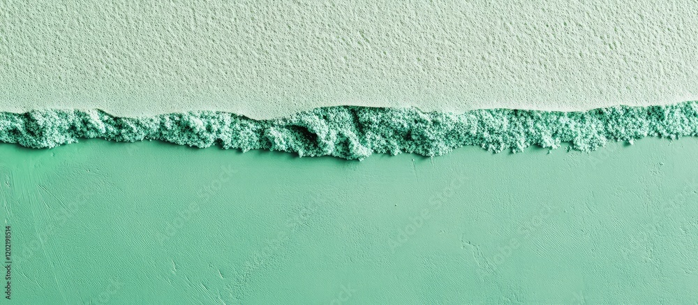 Poster abstract close-up of textured wall surface with turquoise and green tones and rough texture along th