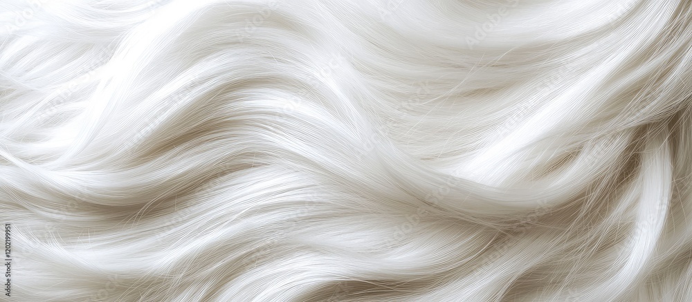 Poster White wavy hair texture close-up with soft highlights suitable for background use and design Copy Space