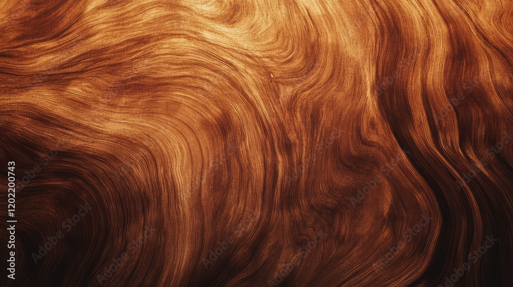 Poster abstract close-up of textured wood grain with swirling patterns and warm brown tones suitable for ba