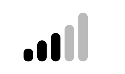 Low 4G mobile network signal icon isolated mobile network signal icon