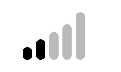 Low 4G mobile network signal icon isolated mobile network signal icon