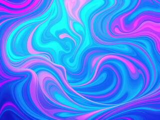 Fototapeta premium Abstract Background with Curves in Blue Turquoise and Pink, pink hues, blue and green colors, soft focus, turquoise water, abstract art