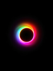 Abstract Black Background with Colorful Circle,  futuristic design,  geometric patterns,  geometric pattern,  dynamic design,  colorful composition