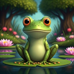 frog cartoon 