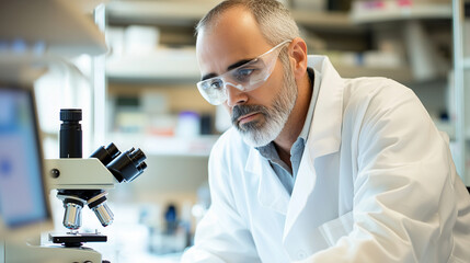 Scientist Analyzing Samples in Modern Research Laboratory