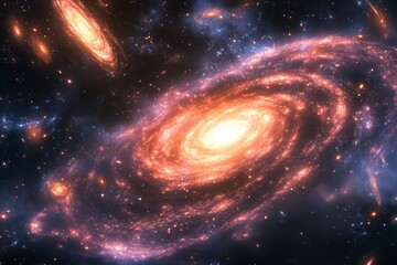 Fiery Spiral Galaxies and Cosmic Dust in Deep Space