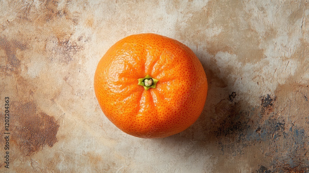 Aufkleber Fresh orange fruit on textured rustic background with natural light and copy space for text.