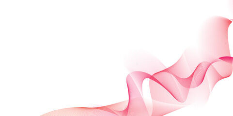 Abstract pink wavy lines Digital frequency track equalizer background. Curved wave smooth stripe seamless pattern. Stylized line art background. Vector illustration. Wave with lines created using blen