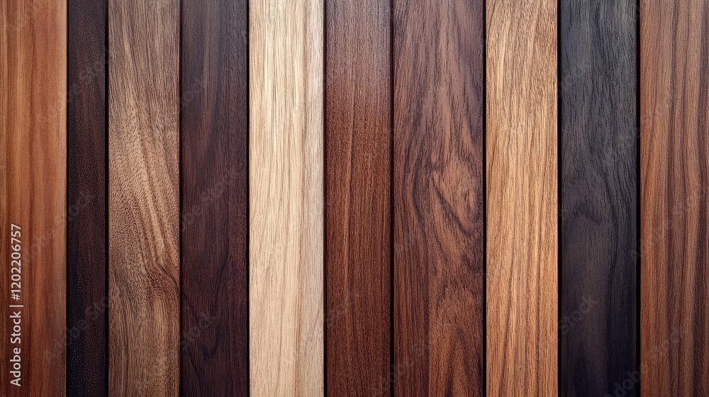 Aufkleber Diverse wooden texture panels in various shades and patterns with copy space for design applications