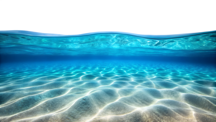  Abstract blue water waves with reflections and ripples in a clean swimming pool or ocean surface isolated on white