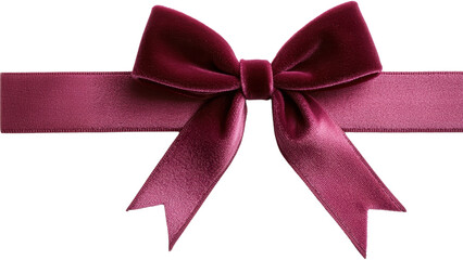 Elegant burgundy ribbon bow with smooth texture, perfect for gifts