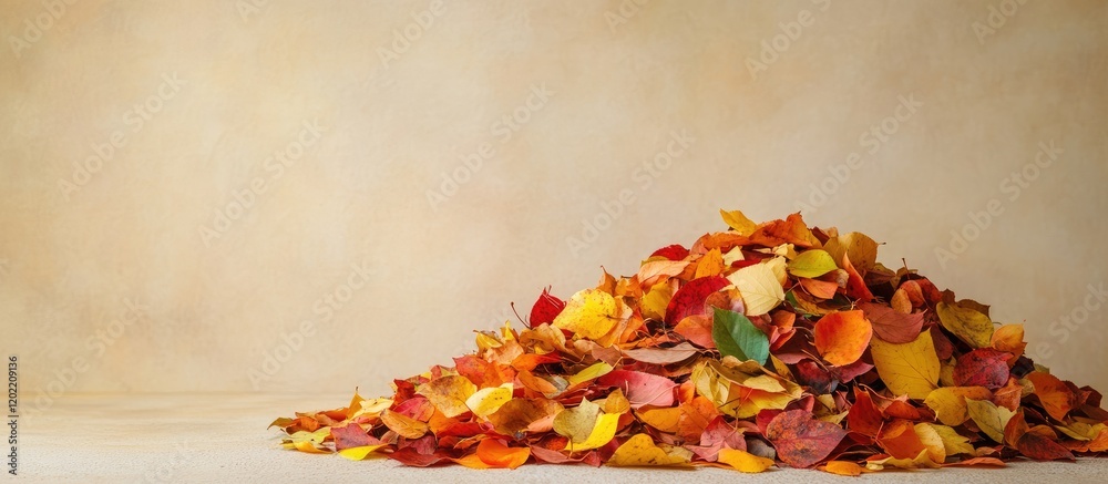 Aufkleber colorful pile of dried flower petals with a textured background and ample copy space for text placem