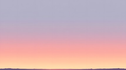 Pastel Sunset Sky Over Distant Mountains