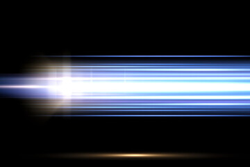 A dynamic burst of light streaks across a dark background, creating an impression of speed and energy.