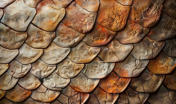 Detailed reptilian scale patterns creating an earthy abstract background