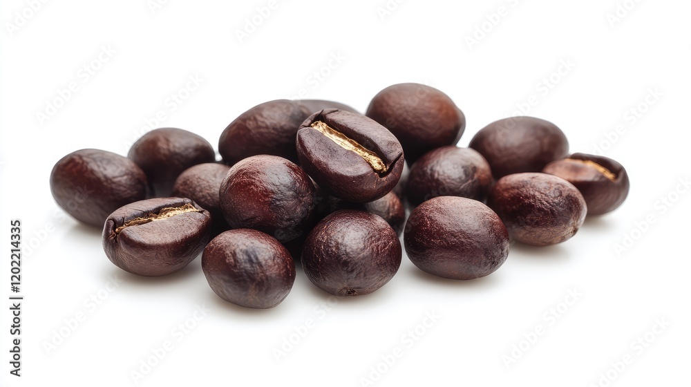 Poster coffee beans on white background with copy space for text or advertising. high quality image of roas