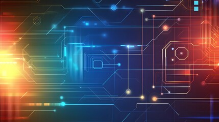 Abstract Technological Circuit Board Design