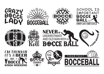 Obraz premium Bocce Ball #2 vector, Bocce Ball clipart, Bocce Ball silhouette.