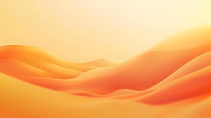 Fototapeta premium Abstract Orange Sandscape Smooth Rolling Hills