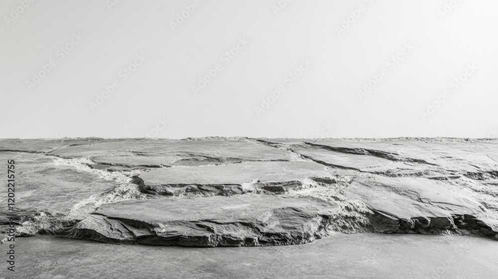 Aufkleber textured rocky surface with water flow and sky backdrop copy space