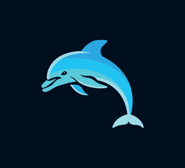 Dolphin logo template Vector illustration