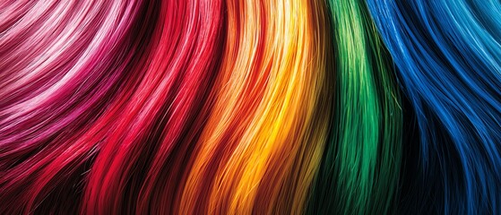 Fototapeta premium A vibrant swirl of colorful strands representing creativity and imagination in design projects.