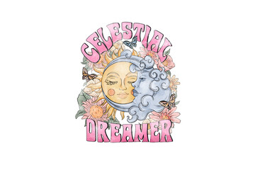 Celestial Dreamer PNG Sublimation Design
