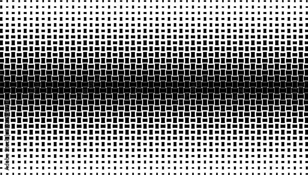 Poster black and white transition geometric pattern with halftone effect. fully editable vector element. ve