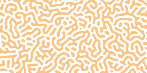 Fototapeta premium Abstract Turing pattern background. hexagonal swirl pattern. zigzag, Monochrome, vector, seamless, waving, turing, labyrinth. algorithm psychedelic background. Reaction diffusion. Hand drawn Batik. 