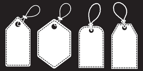 A vibrant red tag with a blank space, perfect for labeling gifts, clothing, or products with a customizable touch. Isolated on transparent background, png. eps 10.