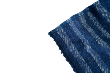 Blue napkin flat lay background