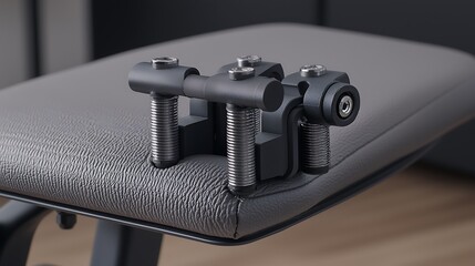 Adjustable bench press attachment, gym, close-up, workout