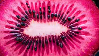 pop artwork surreal fashion shocking pink coloured kiwi fruit cross segment s specific texture
