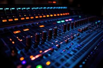 Fototapeta premium Recording Studio Sound Board Close Up